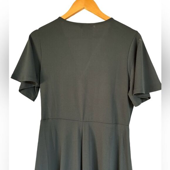 H&M Butterfly Sleeved Black Jersey Dress Size Medium NWT 7 0472 - Picture 6 of 9